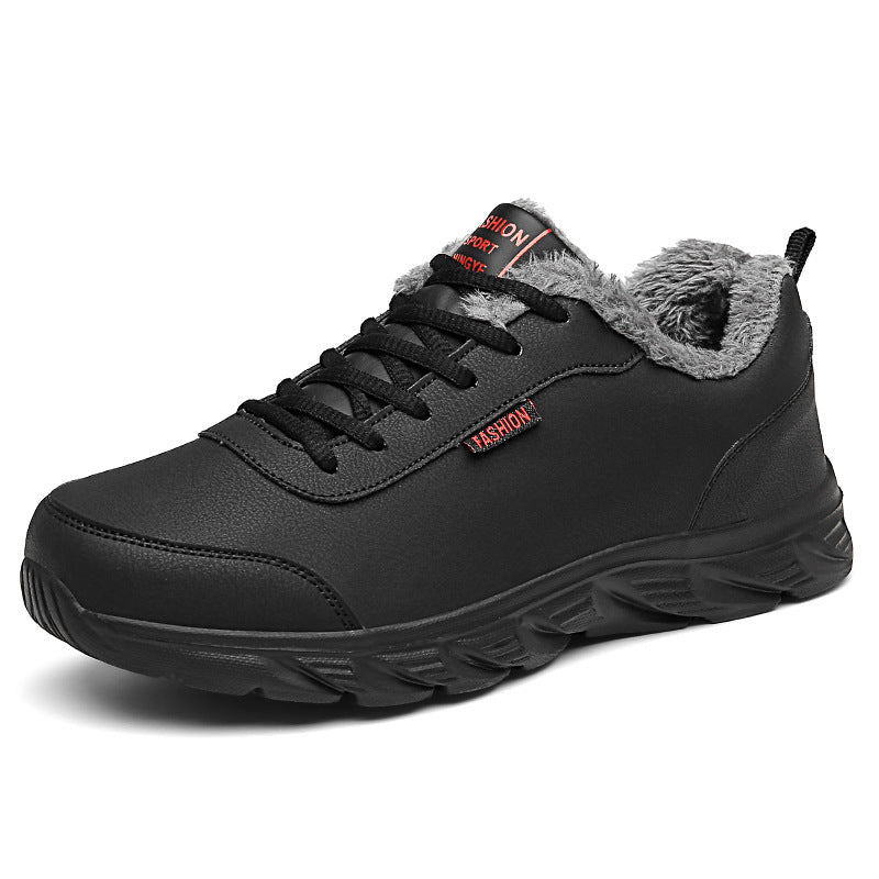Loom & Soul™ Men’s Winter Warm Sneakers – Waterproof, Anti-Slip, Plush-Lined Comfort Shoes