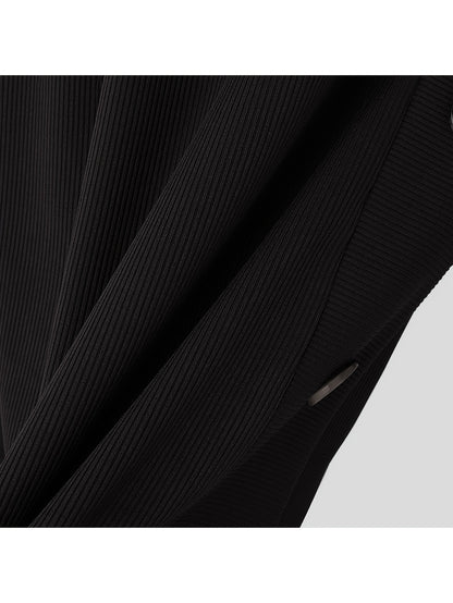 Col roulé homme coupe ajustée – Maillot en maille à boutons