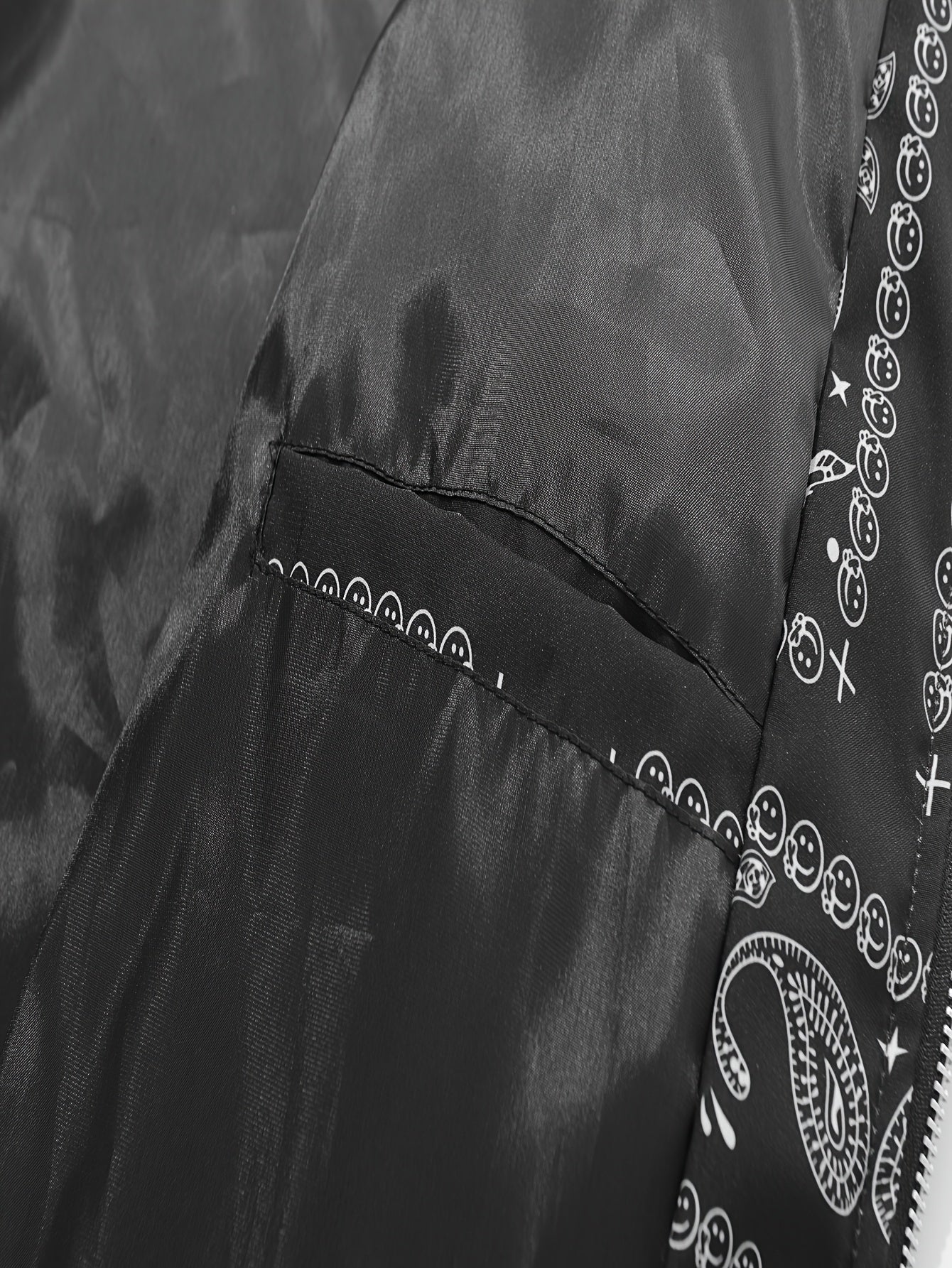 Men’s Paisley Bomber Jacket – Vintage Stand Collar Casual Outerwear