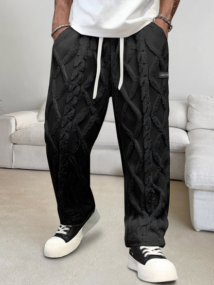 Pantalon de survêtement doublé polaire pour homme – Chaud, confortable, avec cordon de serrage pour l'hiver
