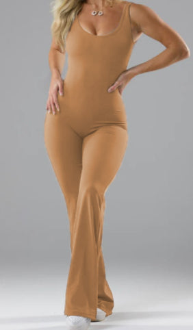 Mono de yoga sin espalda ajustado para mujer – Ropa deportiva moldeadora