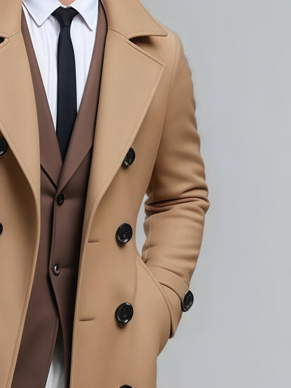 Veste mi-longue 3-en-1 pour homme – Manteau croisé