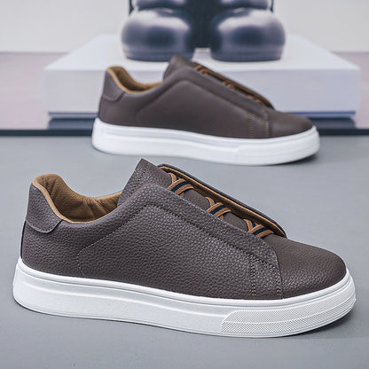 Men’s Korean Casual Slip-On Shoes – Vintage Elastic Comfort Fit