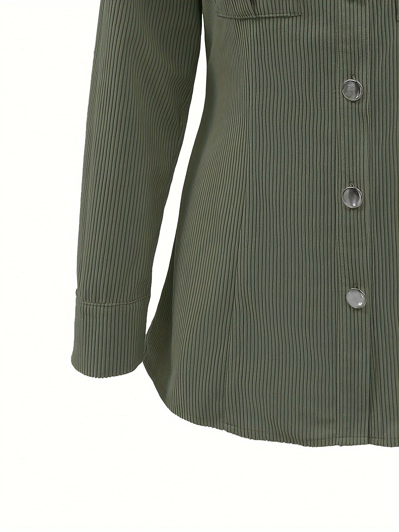 Women’s Mustard Corduroy Jacket – Elegant Button-Up with Pockets