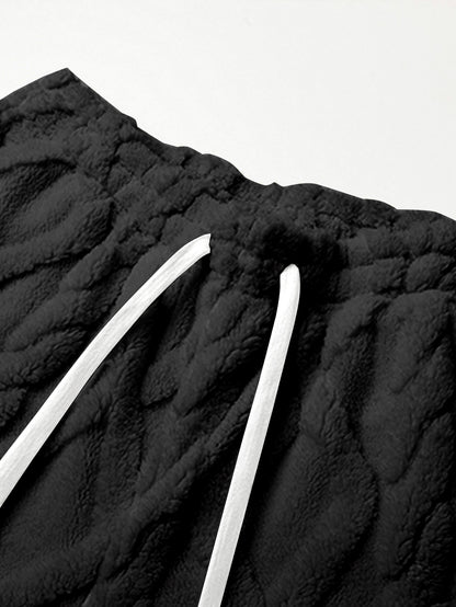 Pantalon de survêtement doublé polaire pour homme – Chaud, confortable, avec cordon de serrage pour l'hiver