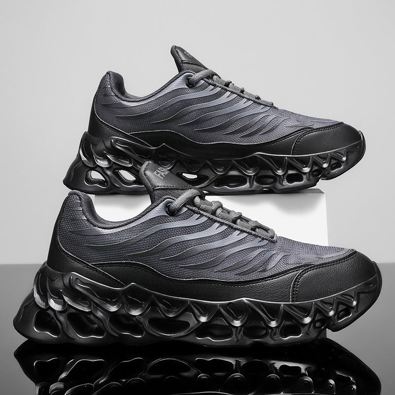 Loom & Soul™ Men’s Lace-Up Sneakers – Thick-Soled Sports & Casual Running Shoes