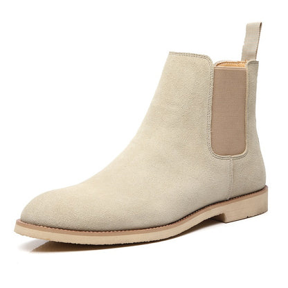 Men’s Suede Chelsea Boots – Classic High-Top Winter Style