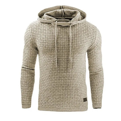 Men’s Solid Color Casual Hoodie – Lightweight Fleece Pullover for Everyday Wear