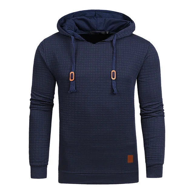 Men’s Solid Color Casual Hoodie – Lightweight Fleece Pullover for Everyday Wear