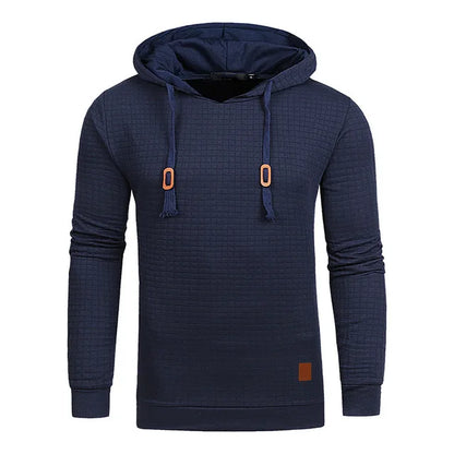 Men’s Solid Color Casual Hoodie – Lightweight Fleece Pullover for Everyday Wear
