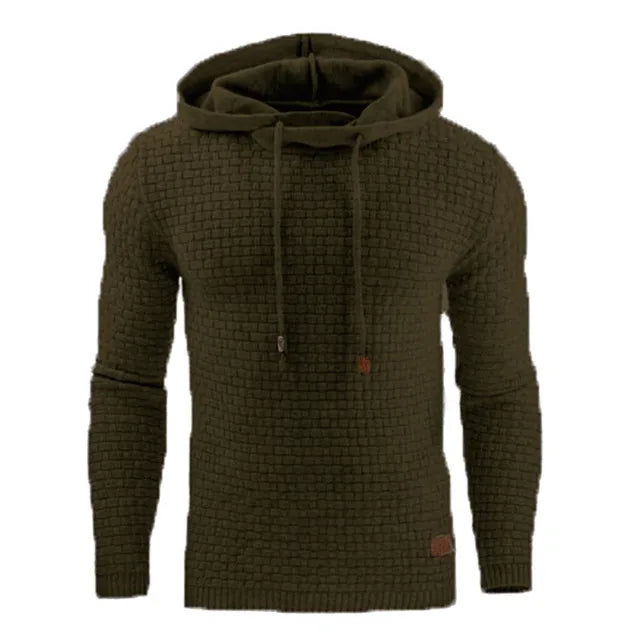 Men’s Solid Color Casual Hoodie – Lightweight Fleece Pullover for Everyday Wear
