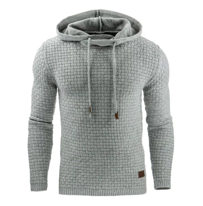 Men’s Solid Color Casual Hoodie – Lightweight Fleece Pullover for Everyday Wear