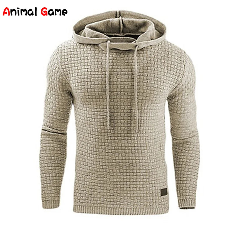 Men’s Solid Color Casual Hoodie – Lightweight Fleece Pullover for Everyday Wear
