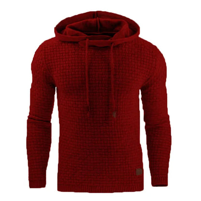 Men’s Solid Color Casual Hoodie – Lightweight Fleece Pullover for Everyday Wear