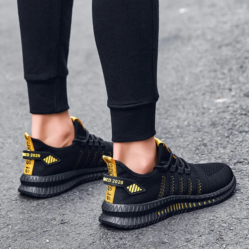 Men’s Flyknit Sneakers – Lightweight Breathable Casual Walking Shoes