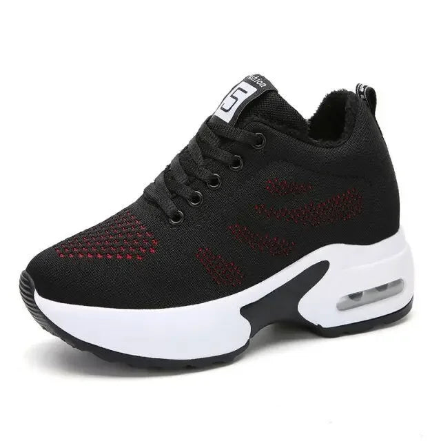 Loom & Soul Women’s Platform Sports Shoes – Breathable Height-Increase Sneakers