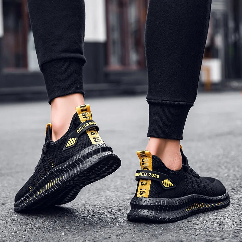 Men’s Flyknit Sneakers – Lightweight Breathable Casual Walking Shoes