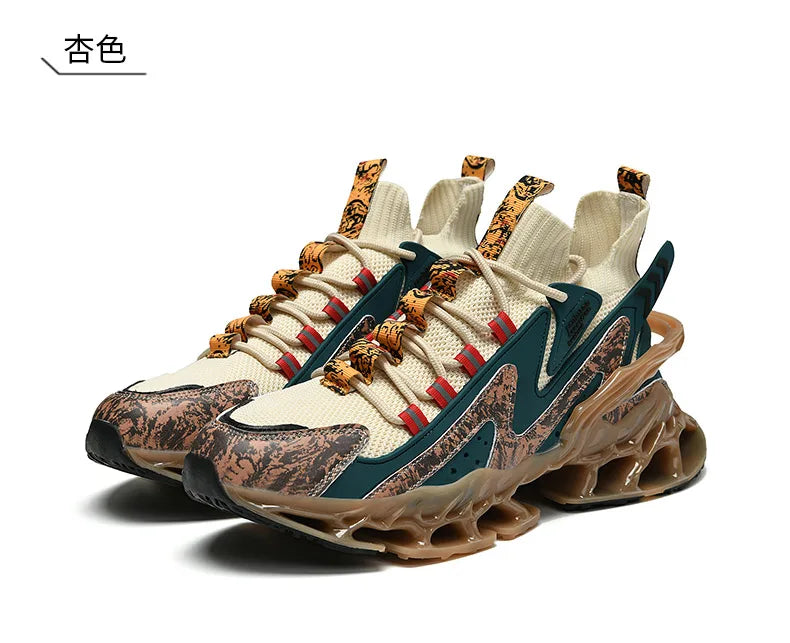 Men’s Breathable Flyknit Sneakers – Casual Trainers, Lightweight Walking Shoes