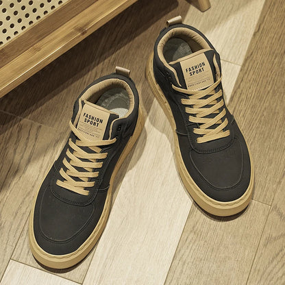 Loom & Soul Men’s Mid-Top Skate Sneakers – 2025 Breathable Casual Shoes