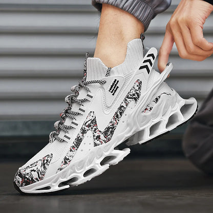 Men’s Breathable Flyknit Sneakers – Casual Trainers, Lightweight Walking Shoes