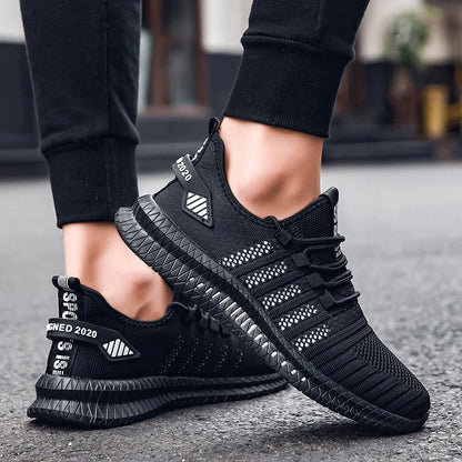 Men’s Flyknit Sneakers – Lightweight Breathable Casual Walking Shoes