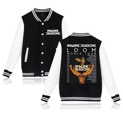 Loom & Soul “Imagine Dragons World Tour” Unisex Baseball Jacket – 2025 Edition