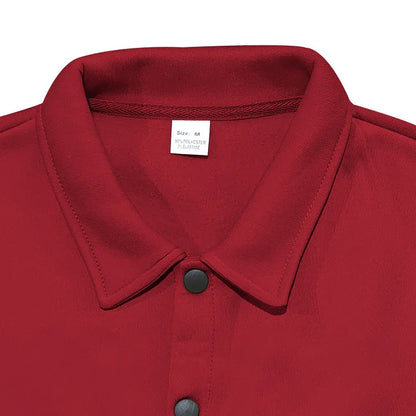 Loom & Soul Men’s Winter Fleece Lapel Jacket – Slim Fit Single-Breasted Coat