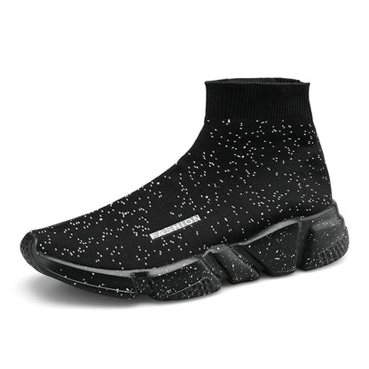 High-Top Sock Running Shoes – Unisex Slip-On Trainers | Reflective, Breathable, Lightweight Sneakers for Men & Women