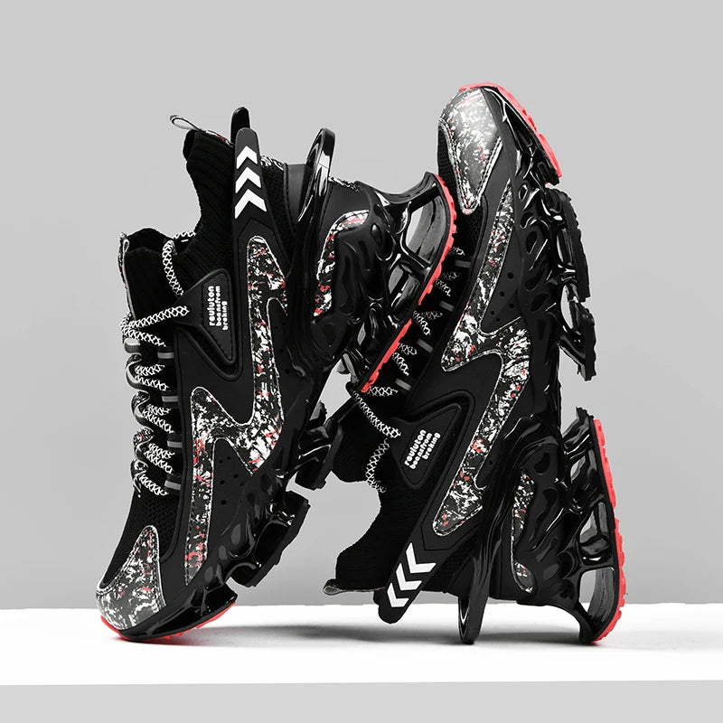 Men’s Breathable Flyknit Sneakers – Casual Trainers, Lightweight Walking Shoes