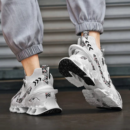 Men’s Breathable Flyknit Sneakers – Casual Trainers, Lightweight Walking Shoes