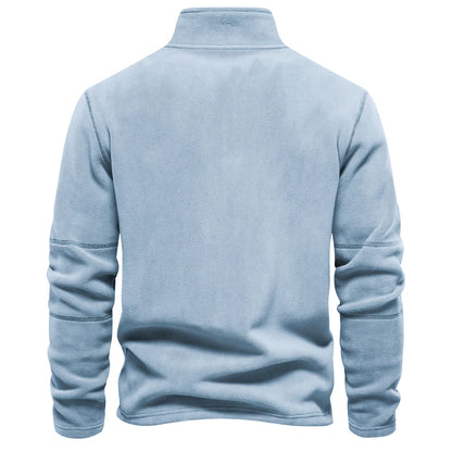 AIOPESON Men’s Thick Fleece Pullover – Turn-Down Collar Winter Sweatshirt