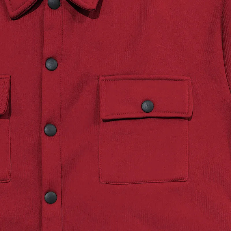 Loom & Soul Men’s Winter Fleece Lapel Jacket – Slim Fit Single-Breasted Coat