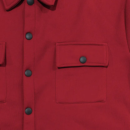 Loom & Soul Men’s Winter Fleece Lapel Jacket – Slim Fit Single-Breasted Coat