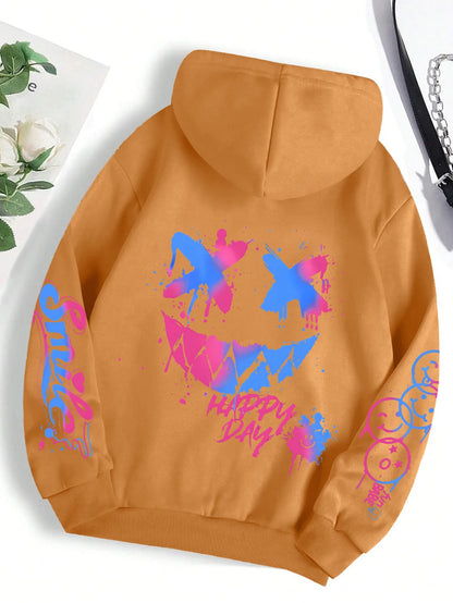 Women’s Fleece Pullover Hoodie – Warm Winter Casual Print Hooded Sweatshirt S-XXL