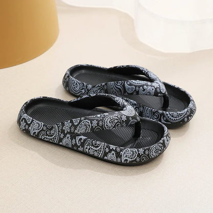 Women’s Leopard Platform Flip Flops – Lightweight Summer Slides
