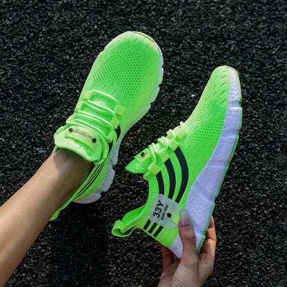 Men’s Lace-Up Mesh Sneakers – Lightweight Breathable Casual Walking Shoes