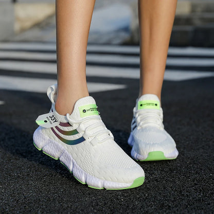 Men’s Lace-Up Mesh Sneakers – Lightweight Breathable Casual Walking Shoes