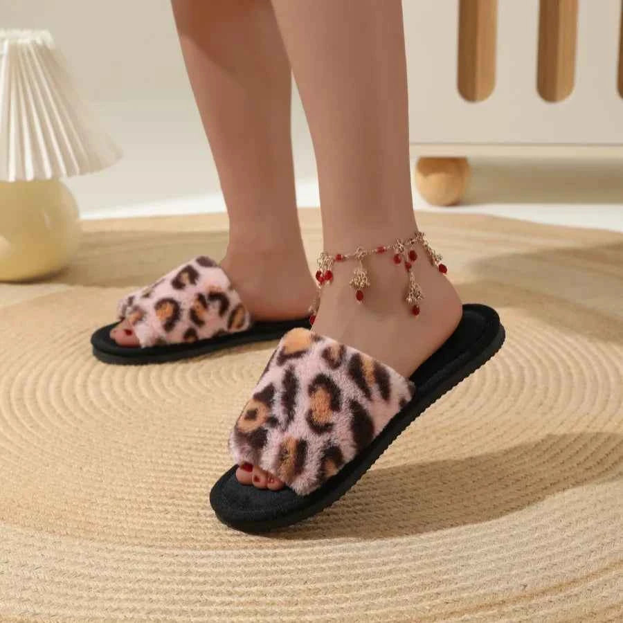 Cozy Fur Home Slippers – Soft Warm Comfort Slides