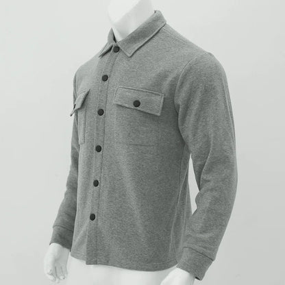 Loom & Soul Men’s Winter Fleece Lapel Jacket – Slim Fit Single-Breasted Coat