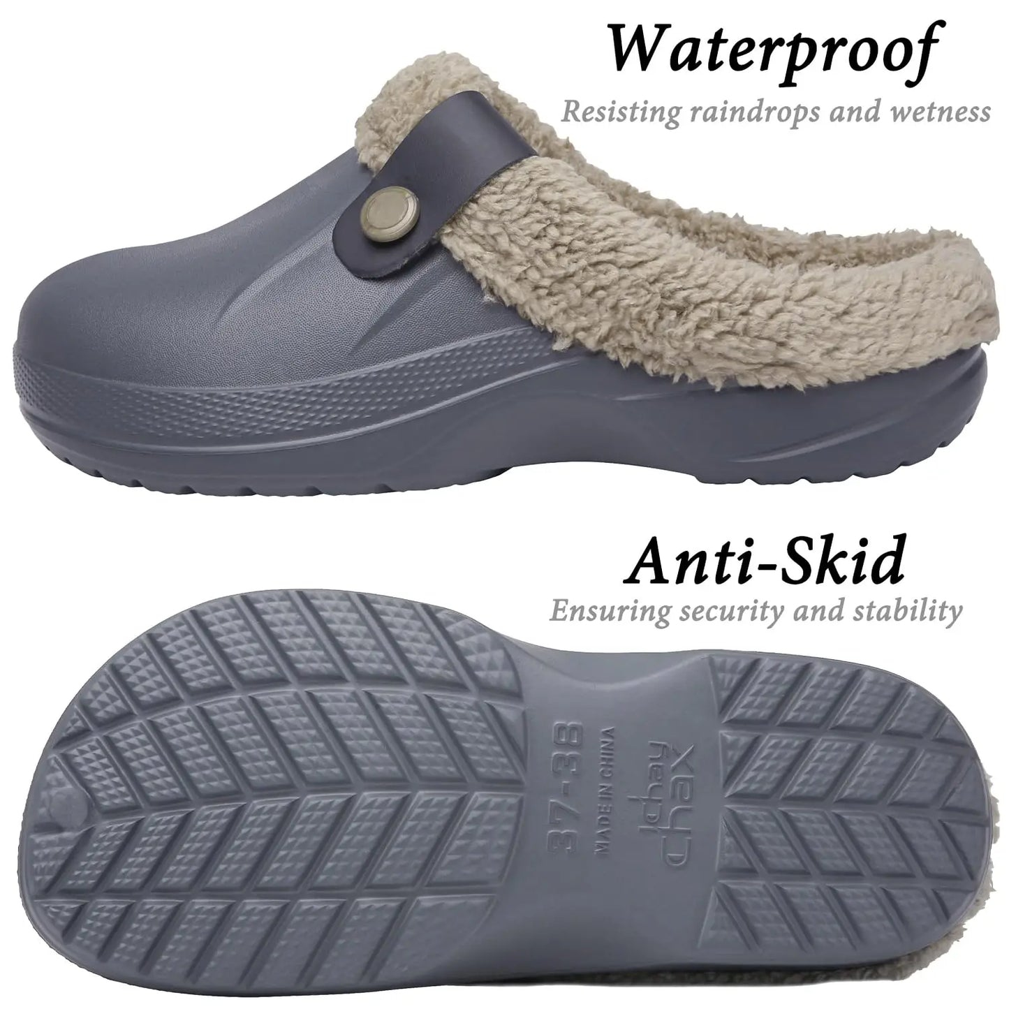 Asgard™ Women’s Waterproof Fur Slippers – Warm & Non-Slip