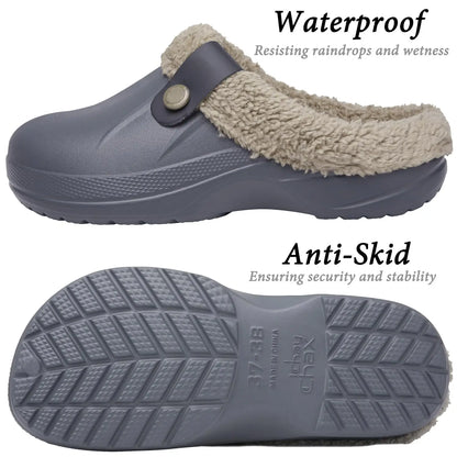 Asgard™ Women’s Waterproof Fur Slippers – Warm & Non-Slip