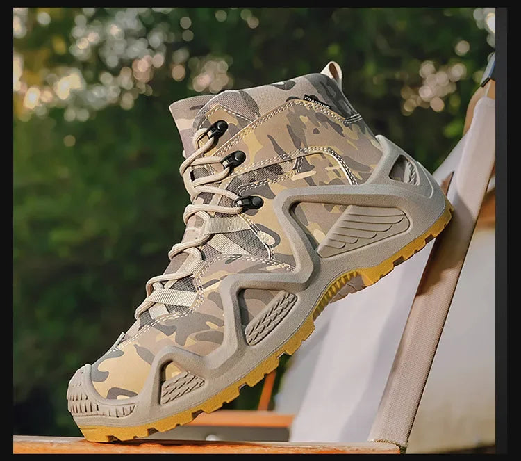 Men’s Oxford Hiking Shoes – Waterproof Canvas Sport Boots, Non-Slip Size 39–46