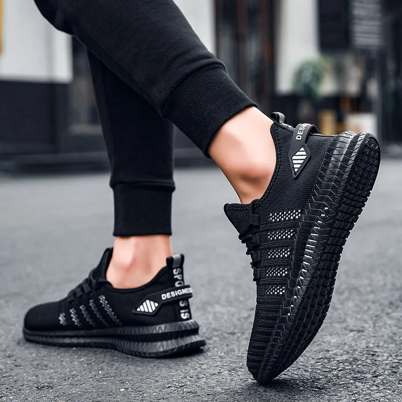 Men’s Flyknit Sneakers – Lightweight Breathable Casual Walking Shoes