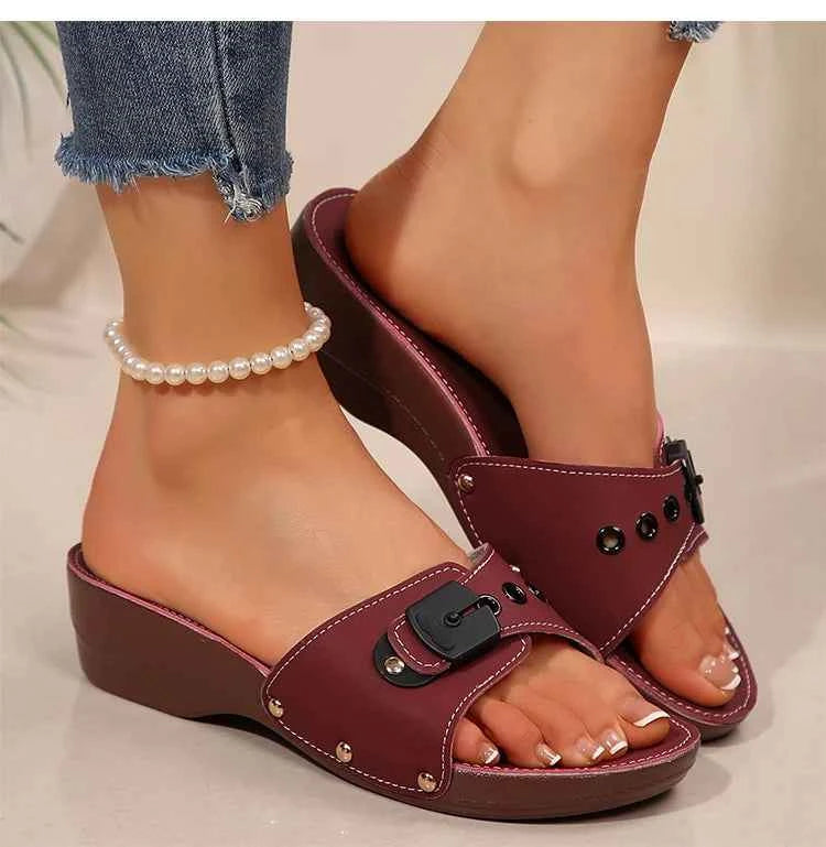 Luxury Wedge Heel Sandals – Elegant Summer Comfort Style