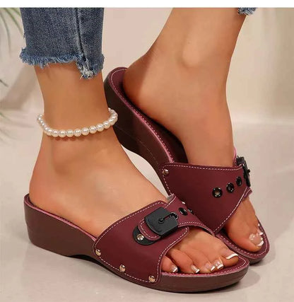 Luxury Wedge Heel Sandals – Elegant Summer Comfort Style