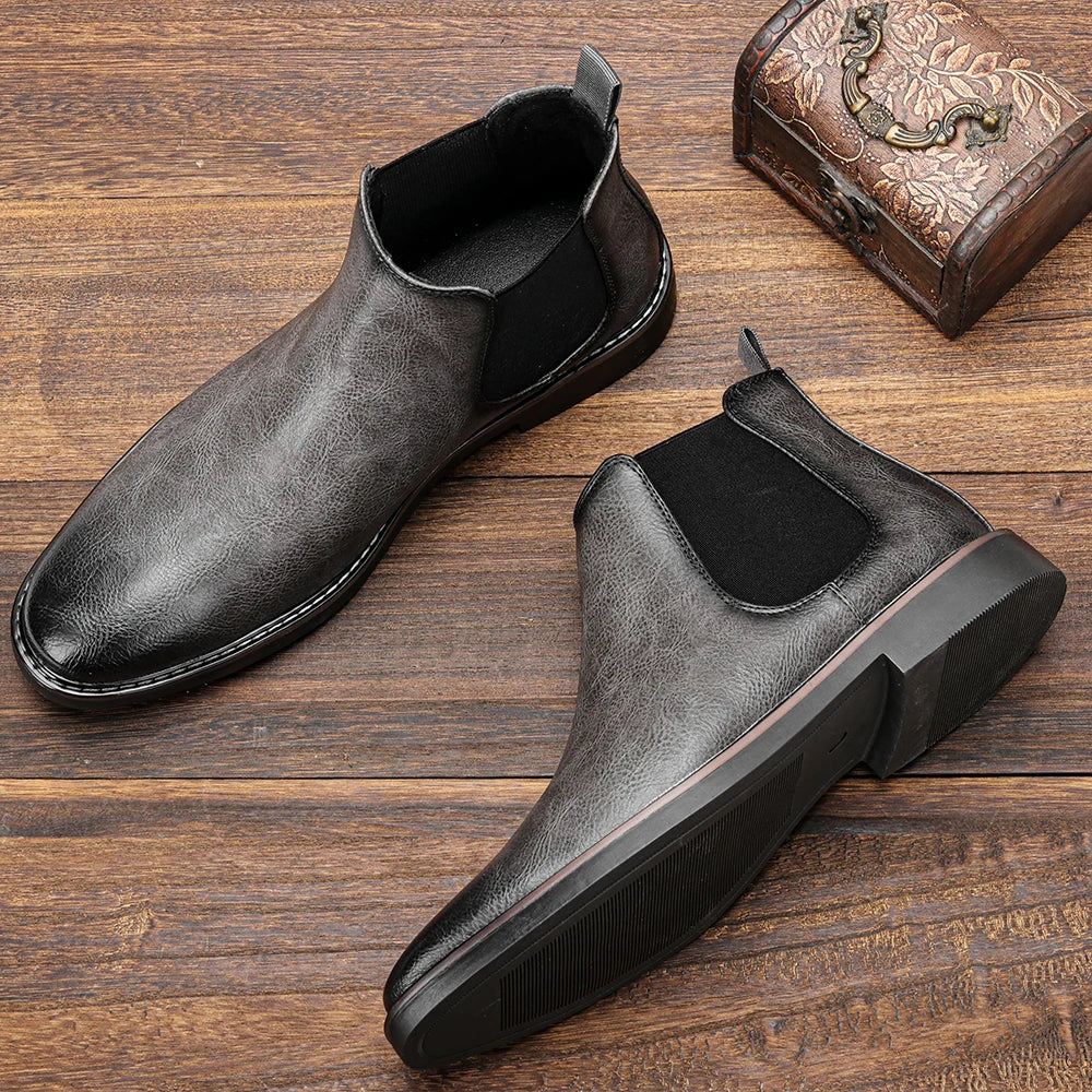 Loom & Soul Men’s Retro Chelsea Boots – Classic Slip-On British Style Boots