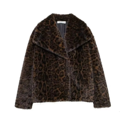 HH LuxeFur™ Faux Fur Lapel Jacket – Elegant Warmth for Autumn & Winter 2025