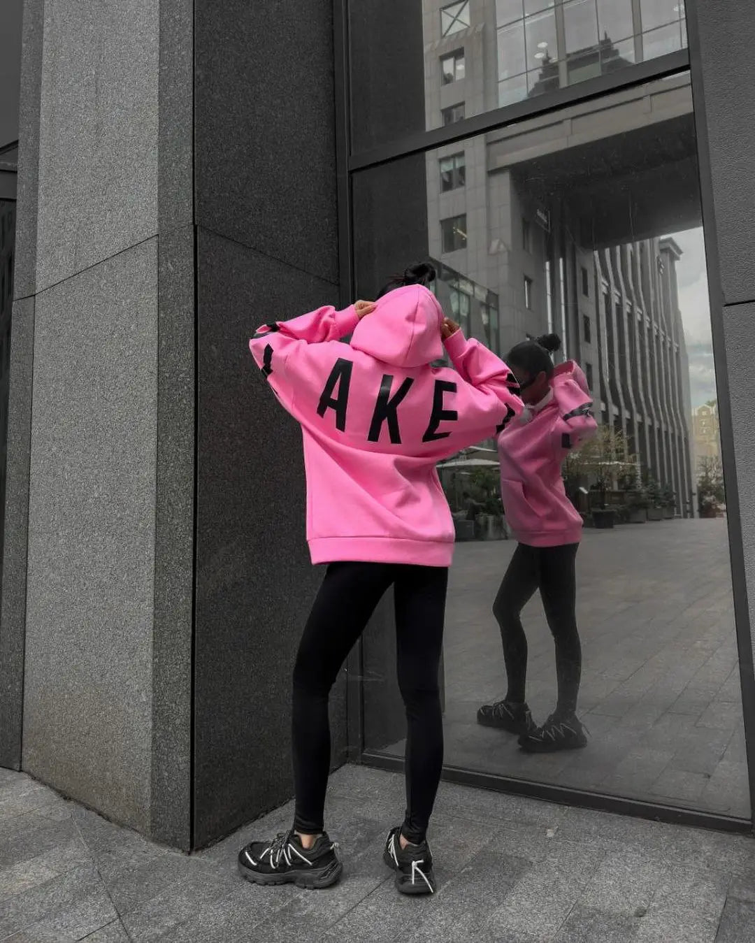 Women’s Casual Printed Pullover Hoodie – Autumn Winter Loose Fit Sweatshirt