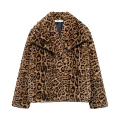 HH LuxeFur™ Faux Fur Lapel Jacket – Elegant Warmth for Autumn & Winter 2025