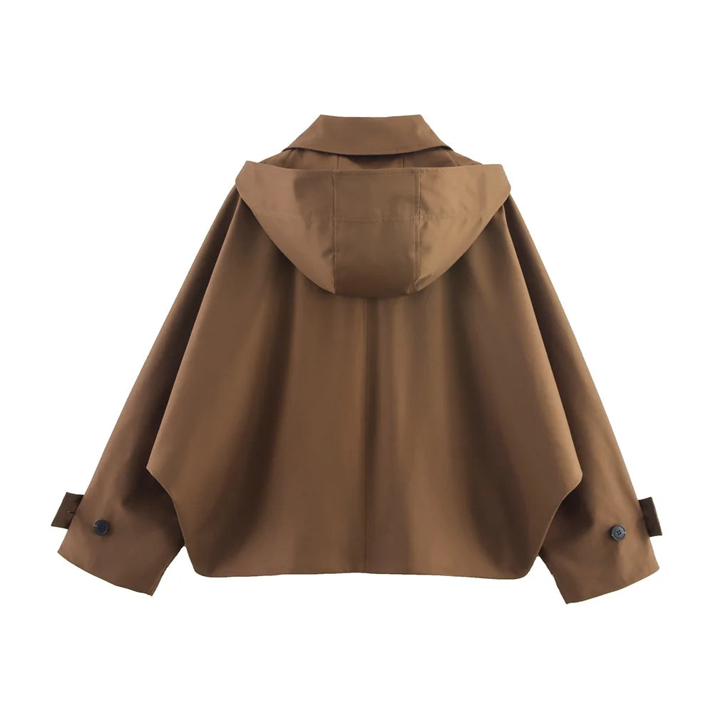 EleganceEase™ Hooded Lapel Jacket – Timeless Autumn Style, Effortless Confidence